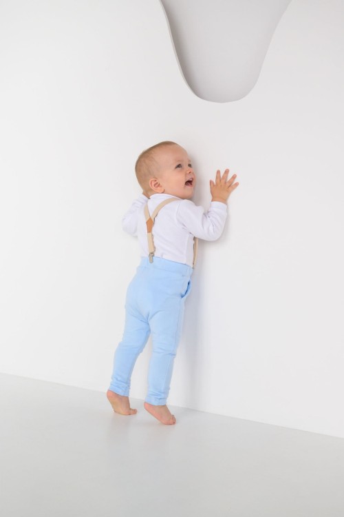 Spodnie z bawelny błękit