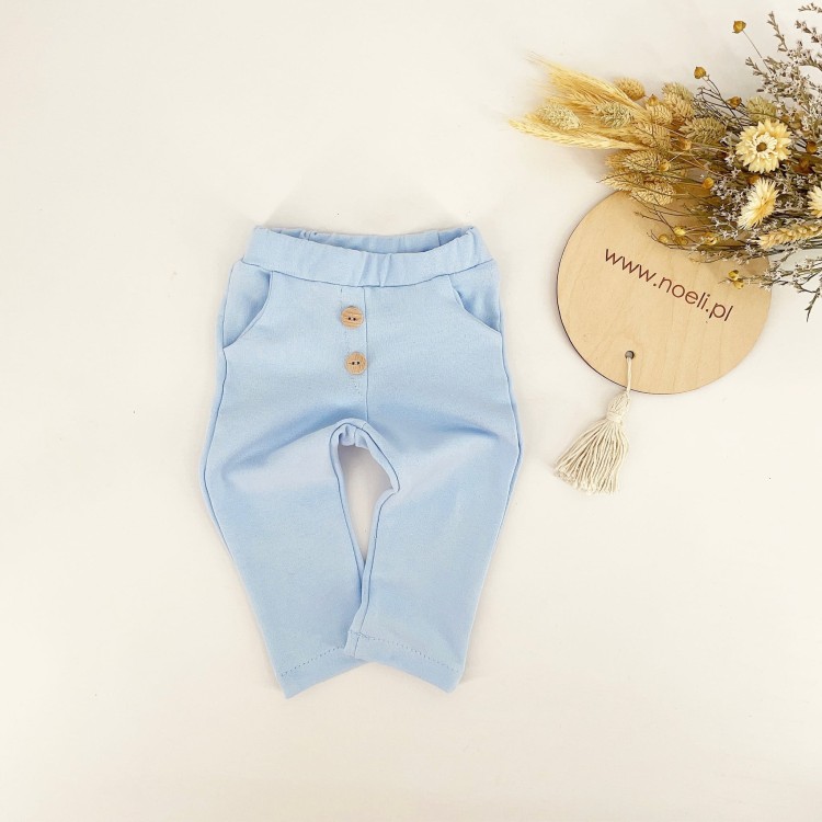 Spodnie z bawelny błękit