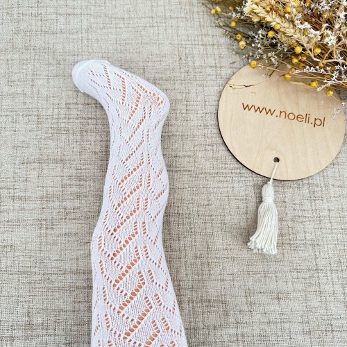 Rajtstopy rajtuzki ciepłe z bawełny azurowe biale 1-2 latka