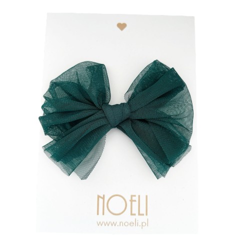 Spinka duża kokarda tiulowa butelkowa