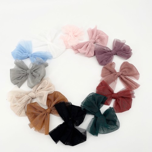 Spinka duża kokarda tiulowa butelkowa